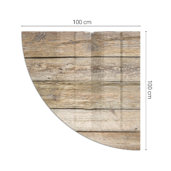 Vetro sotto il camino a quarto di cerchio Mosaico in legno nella composizione