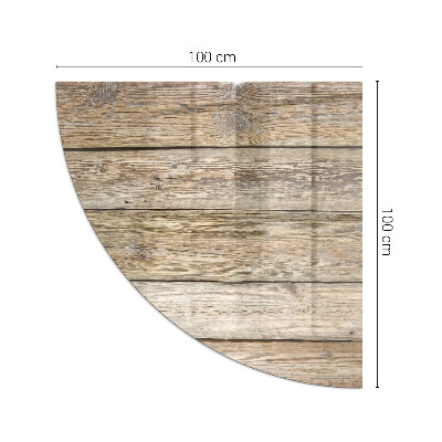 Vetro sotto il camino a quarto di cerchio con mosaico in legno nella composizione