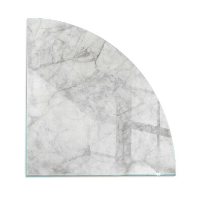 Vetro sotto il camino a quarto di cerchio Texture effetto marmo in uno stile elegante