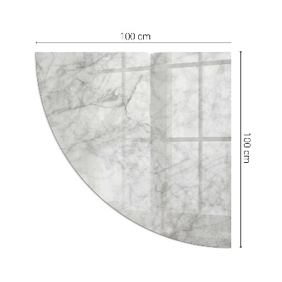 Vetro sotto il camino a quarto di cerchio Texture effetto marmo in uno stile elegante