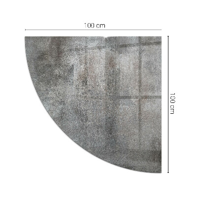 Vetro sotto stufa a quarto di cerchio con finitura grezza del telaio