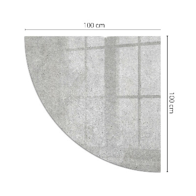 Vetro sotto stufa a quarto di cerchio Texture del cemento in stile grezzo