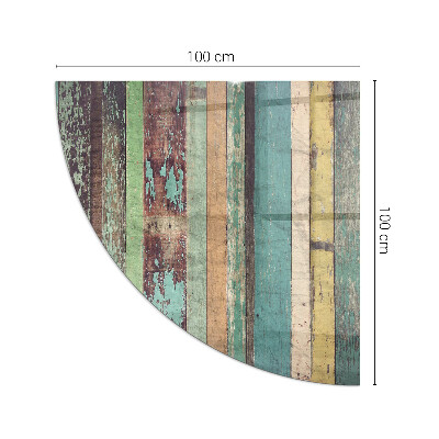 Vetro sotto stufa a quarto di cerchio in vari colori e tonalità del pannello
