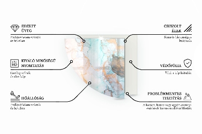 Vetro sotto stufa a quarto di cerchio con elegante motivo vegetale
