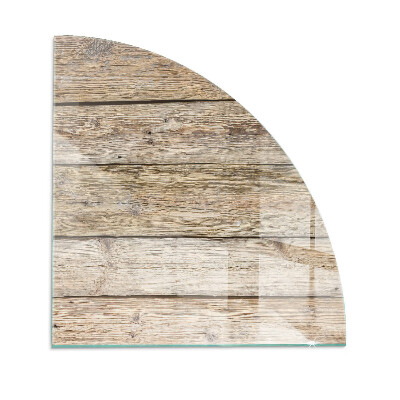 Vetro sotto stufa a quarto di cerchio Venature del legno in stile naturale