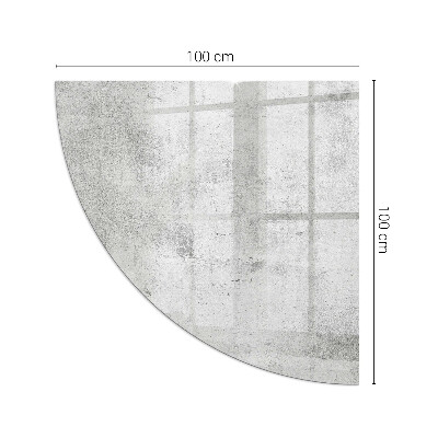 Vetro sotto stufa a quarto di cerchio Texture del cemento in stile grezzo