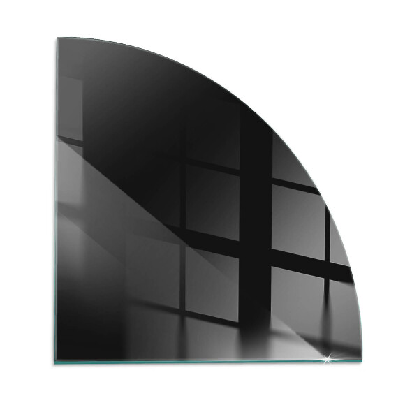 Vetro sotto stufa a quarto di cerchio Colore nero