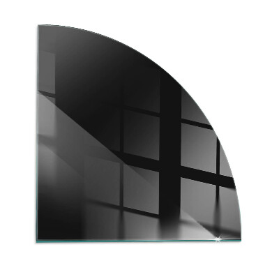 Vetro sotto stufa a quarto di cerchio Colore nero