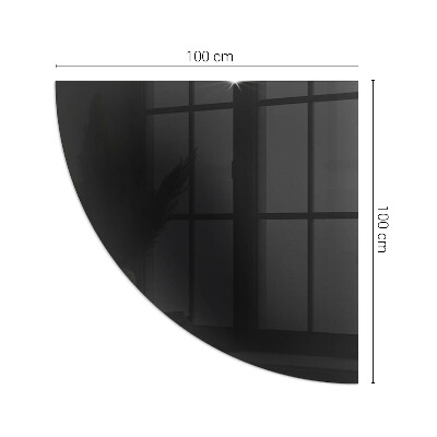 Vetro sotto stufa a quarto di cerchio in colore nero