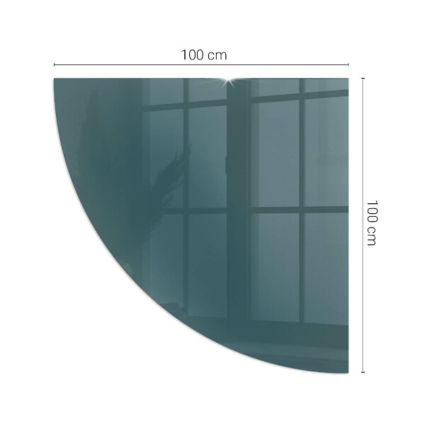 Vetro sotto il camino a quarto di cerchio in colore del mare