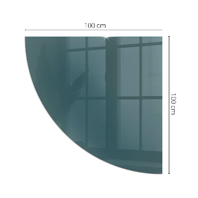 Vetro sotto il camino a quarto di cerchio in colore del mare