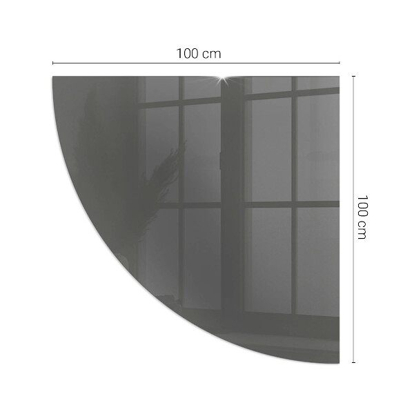 Vetro sotto stufa a quarto di cerchio di colore grigio-marrone