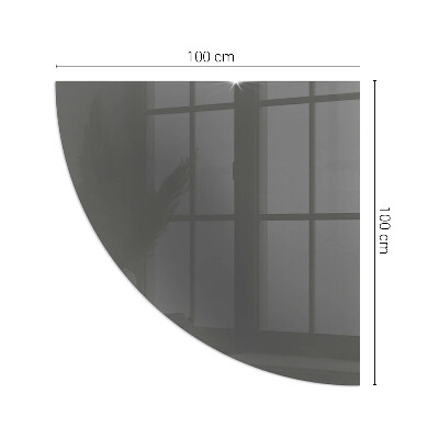 Vetro sotto stufa a quarto di cerchio di colore grigio-marrone