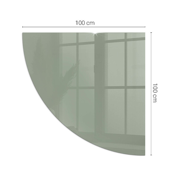 Vetro sotto stufa a quarto di cerchio Colore grigio-verde