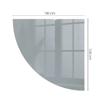 Vetro sotto stufa a quarto di cerchio di colore grigio