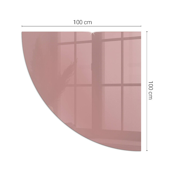 Vetro sotto stufa a quarto di cerchio Colore rosa