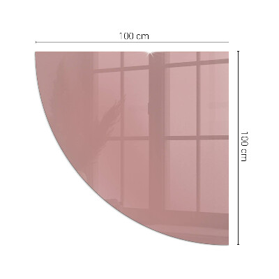 Vetro sotto stufa a quarto di cerchio Colore rosa