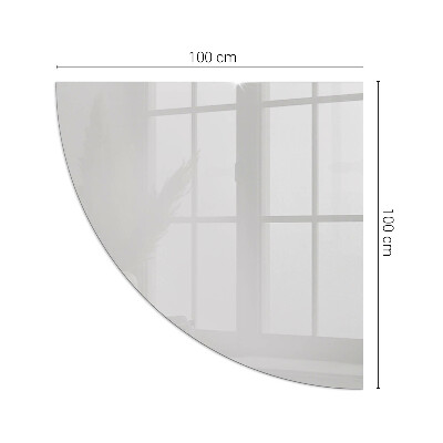 Vetro sotto il camino a quarto di cerchio in colore grigio