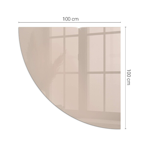 Vetro sotto stufa a quarto di cerchio in colore marrone chiaro