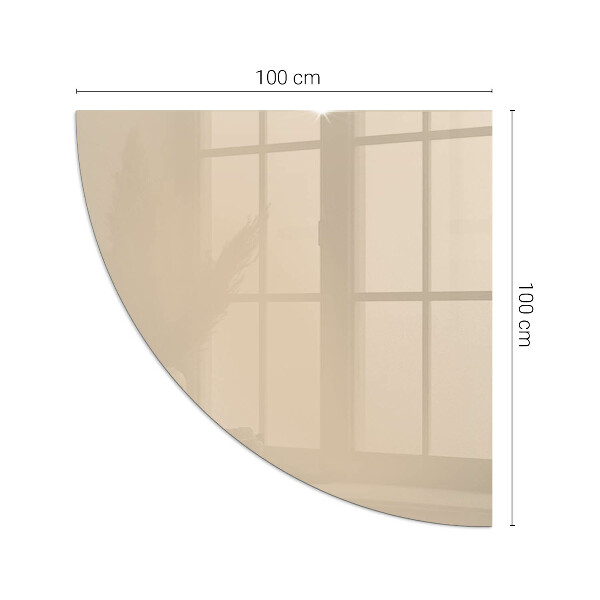 Vetro sotto stufa a quarto di cerchio Colore beige