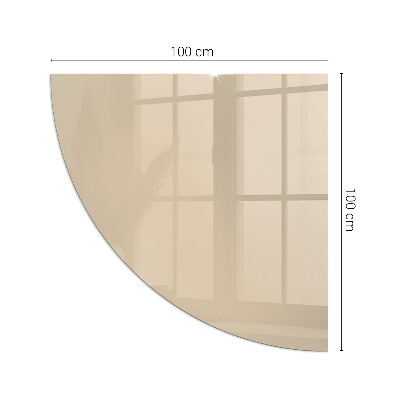 Vetro sotto stufa a quarto di cerchio Colore beige