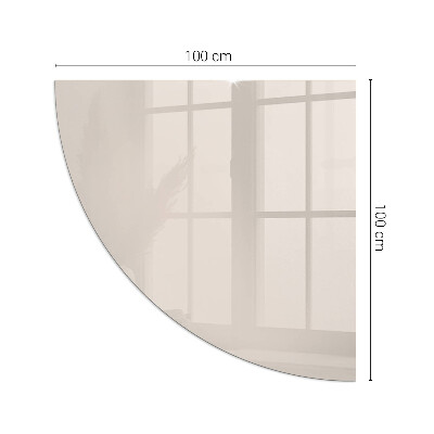 Vetro sotto stufa a quarto di cerchio di colore rosa pallido