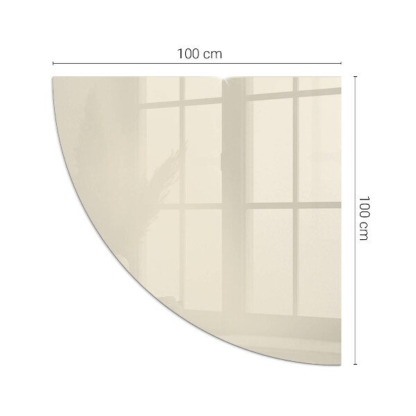 Vetro sotto stufa a quarto di cerchio Colore beige