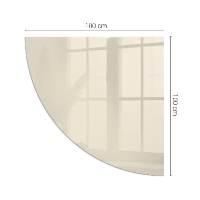 Vetro sotto stufa a quarto di cerchio Colore beige