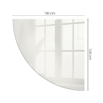 Vetro sotto stufa a quarto di cerchio di colore avorio