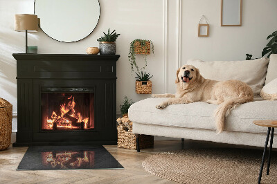 Vetro sotto stufa con finitura che riproduce l'aspetto della pietra grezza