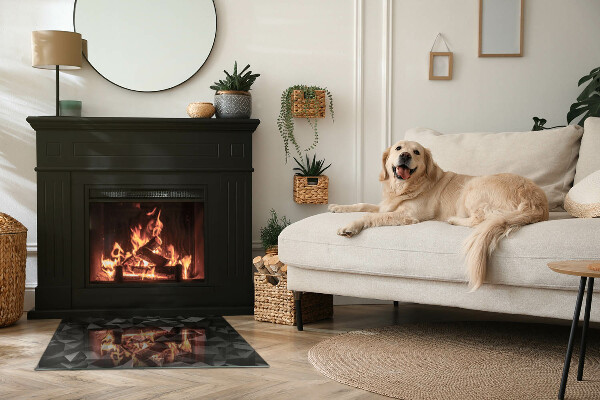 Vetro sotto stufa con motivo geometrico tridimensionale