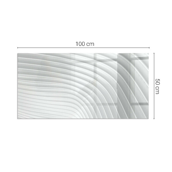 Vetro sotto stufa rettangolare con motivi a onde sofisticati
