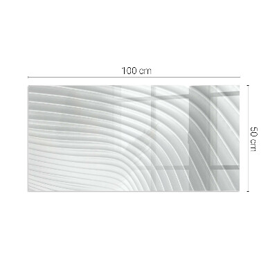 Vetro sotto stufa rettangolare con motivi a onde sofisticati