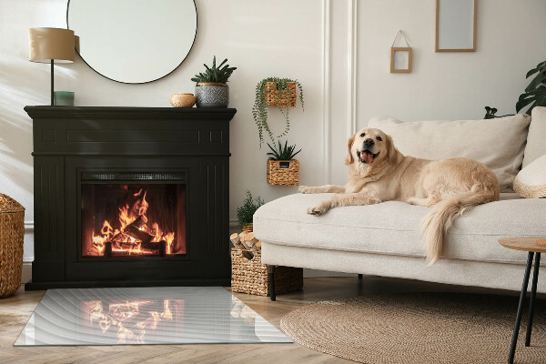 Vetro sotto stufa rettangolare con motivi a onde sofisticati