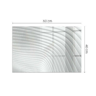 Vetro sotto stufa rettangolare con motivi a onde sofisticati