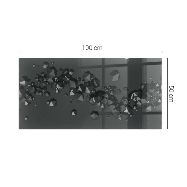 Vetro sotto stufa con motivi a forma di nuvola in una composizione astratta