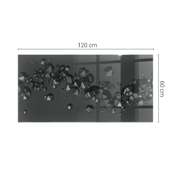 Vetro sotto stufa con motivi a forma di nuvola in una composizione astratta