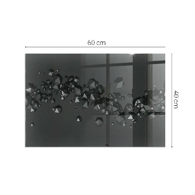 Vetro sotto stufa Forme di nuvole in una composizione astratta
