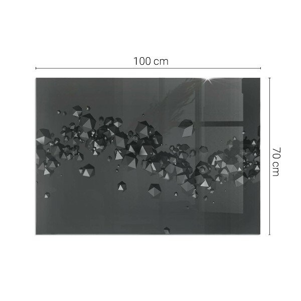 Vetro sotto stufa con motivi a forma di nuvola in una composizione astratta
