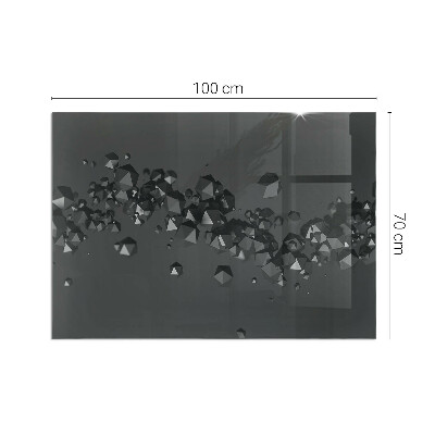 Vetro sotto stufa con motivi a forma di nuvola in una composizione astratta