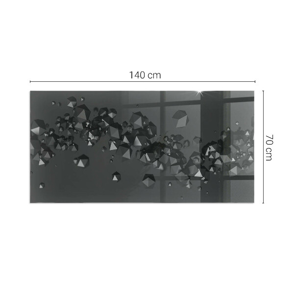 Vetro sotto stufa con motivi a forma di nuvola in una composizione astratta