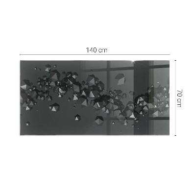 Vetro sotto stufa con motivi a forma di nuvola in una composizione astratta