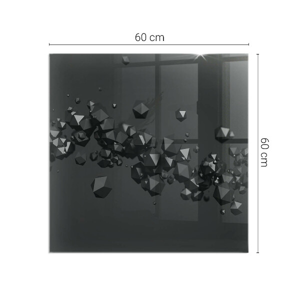 Vetro sotto stufa con motivi a forma di nuvola in una composizione astratta
