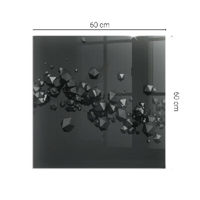 Vetro sotto stufa con motivi a forma di nuvola in una composizione astratta