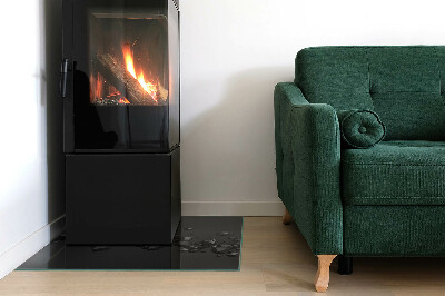 Vetro sotto stufa con motivi a forma di nuvola in una composizione astratta