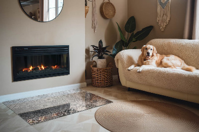 Vetro sotto stufa rettangolare con eleganti motivi decorativi adatti a piastrelle