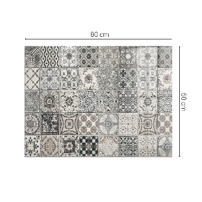 Vetro sotto stufa rettangolare con eleganti motivi decorativi adatti a piastrelle