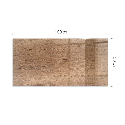 Vetro sotto stufa rettangolare Legno in stile naturale
