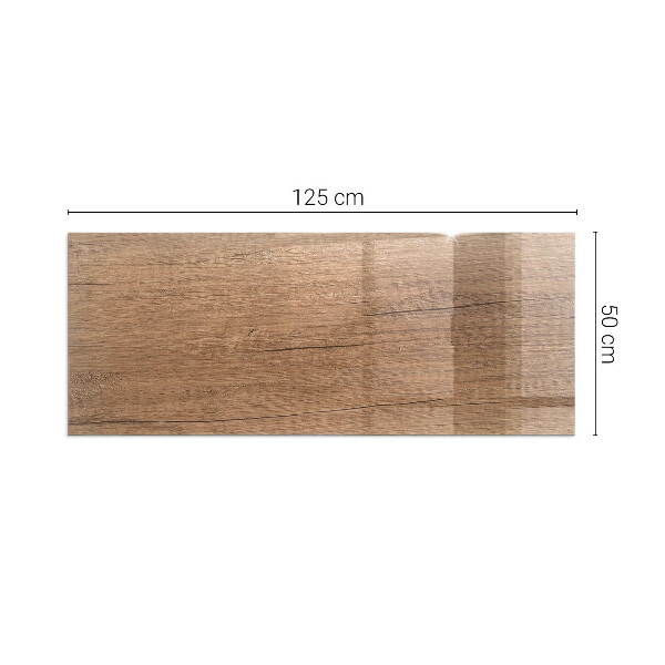 Vetro sotto stufa rettangolare in finitura legno dallo stile naturale