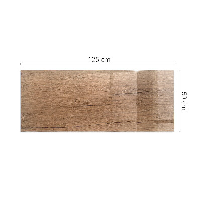 Vetro sotto stufa rettangolare Legno in stile naturale